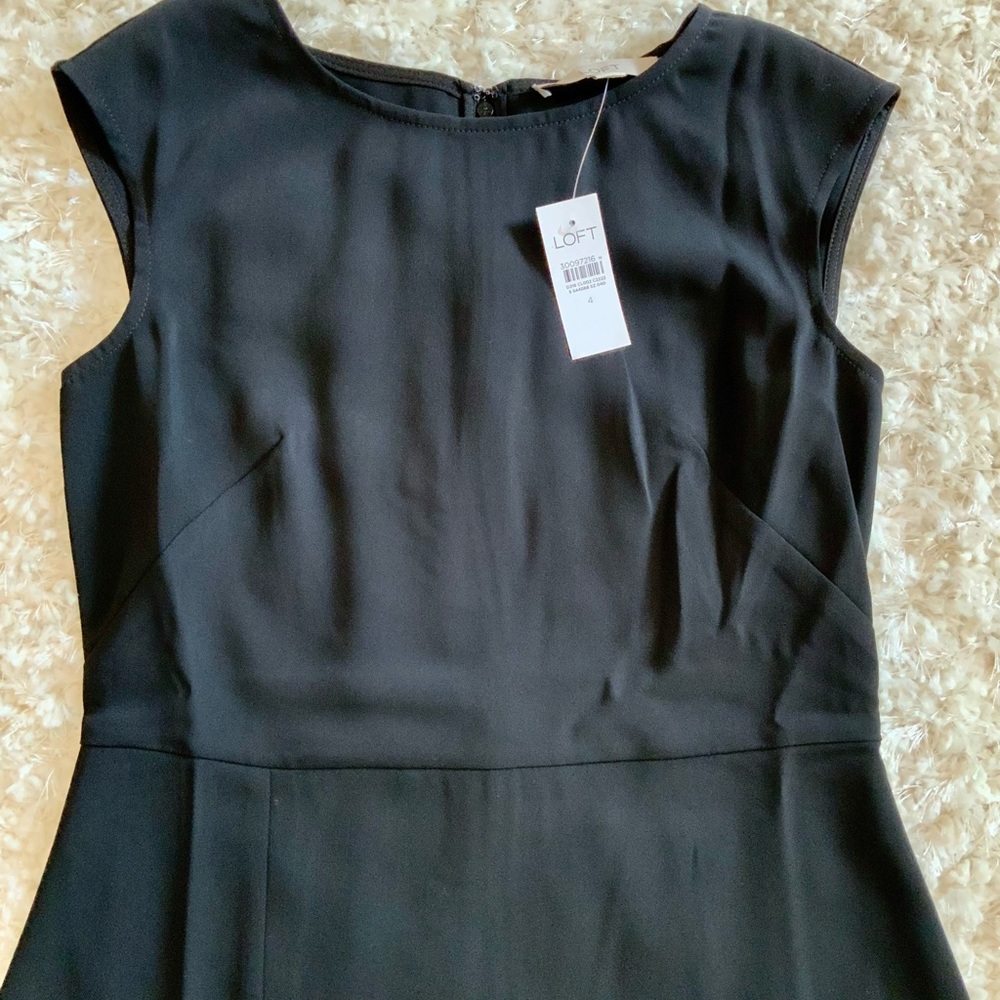 Loft black sheath dress. NWT